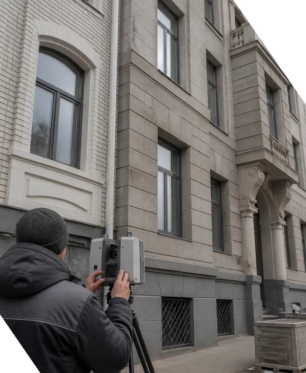 Лазерное сканирование фасадов зданий для обследования в Магнитогорске